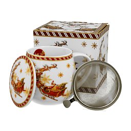 Obrázek pro produkt Hrnek byl. Santa na saních 0,43l porcelán