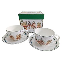Set pro dva Vánoční vesnička 0,27l Obrázek pro produkt Set pro dva Vánoční vesnička 0,27l