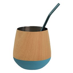 Obrázek pro produkt Sada na maté Feliz Petrol 0,45l nerezová oceľ