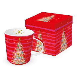 Obrázek pro produkt Hrnček Christmas Red&Pink 0,4l porcelán