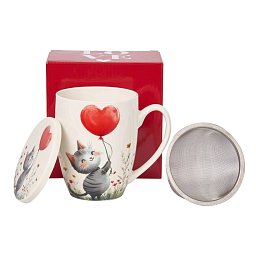 Obrázek pro produkt Hrnček byl. Cat with Balloon 0,36l porcelán