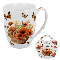 Obrázek pro produkt Hrnček Kôš vlčích makov 0,35l porcelán