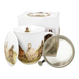 Obrázek pro produkt Hrnek byl. Cválající koně 0,4l porcelán