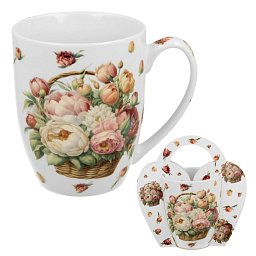 Obrázek pro produkt Hrnek Koš pivoněk 0,35l porcelán
