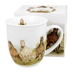 Obrázek pro produkt Hrnek Cválající koně 0,4l porcelán