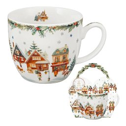 Obrázek pro produkt Hrnek Vánoční vesnička 0,46l porcelán