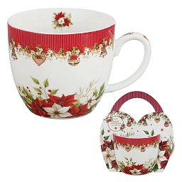 Obrázek pro produkt Hrnek Vánoční růže 0,46l porcelán