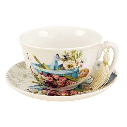 Obrázek pro produkt Šálek s podšálkem Garden 0,2l porcelán